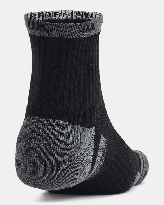 ถุงเท้าข้อสั้น UA Performance Cotton ยูนิเซ็กส์ แพ็ก 2 คู่ in Black image number 2